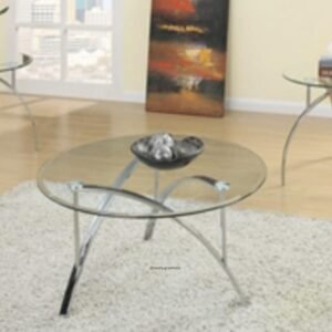 3 Piece Glass Table Rounded